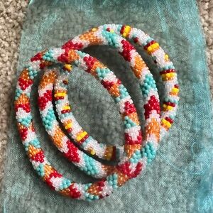 3 Sashka brand beaded bracelets